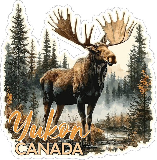 Yukon Canada Sticker 4 Inch Waterproof Vinyl Decal ID44990 | Waterproof vinyl travel sticker for laptop, luggage & bottle – souvenir gift for travelers & adventure seekers BST220