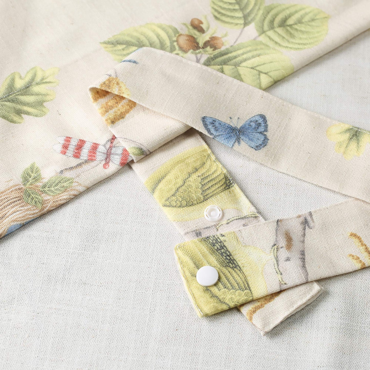 Leeva Tie Up Valance for Windows, Elegant Birds Pattern Light Filtering Window Treatment Valances for Bedroom Kitchen, One Panel, 52 x 18, Light Blue BST220