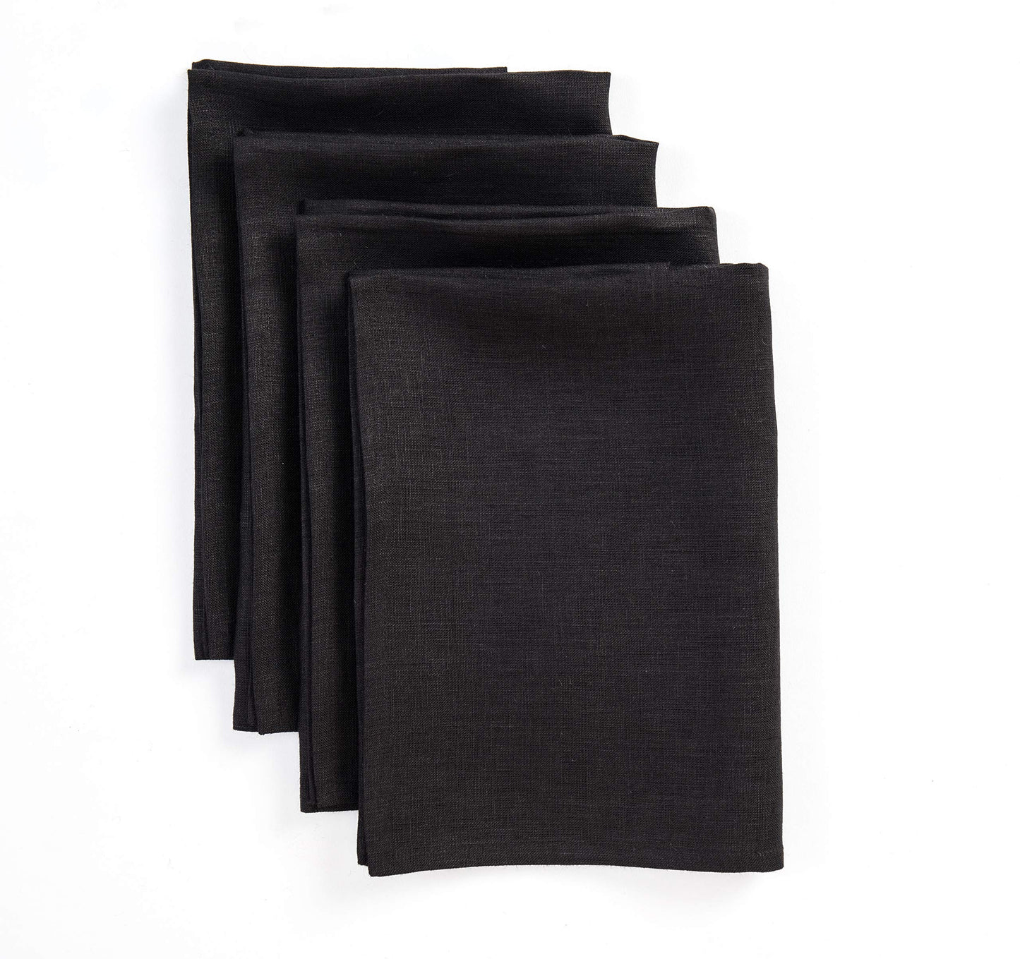 Solino Home 100% Linen Square Placemats White, Fete 14 x 14 in, Set of 4 | Square Table Mats square place settings for daily and festive dining; neatly mitered corners; Pure Linen; OEKO-TEX Certified BST326SOLH