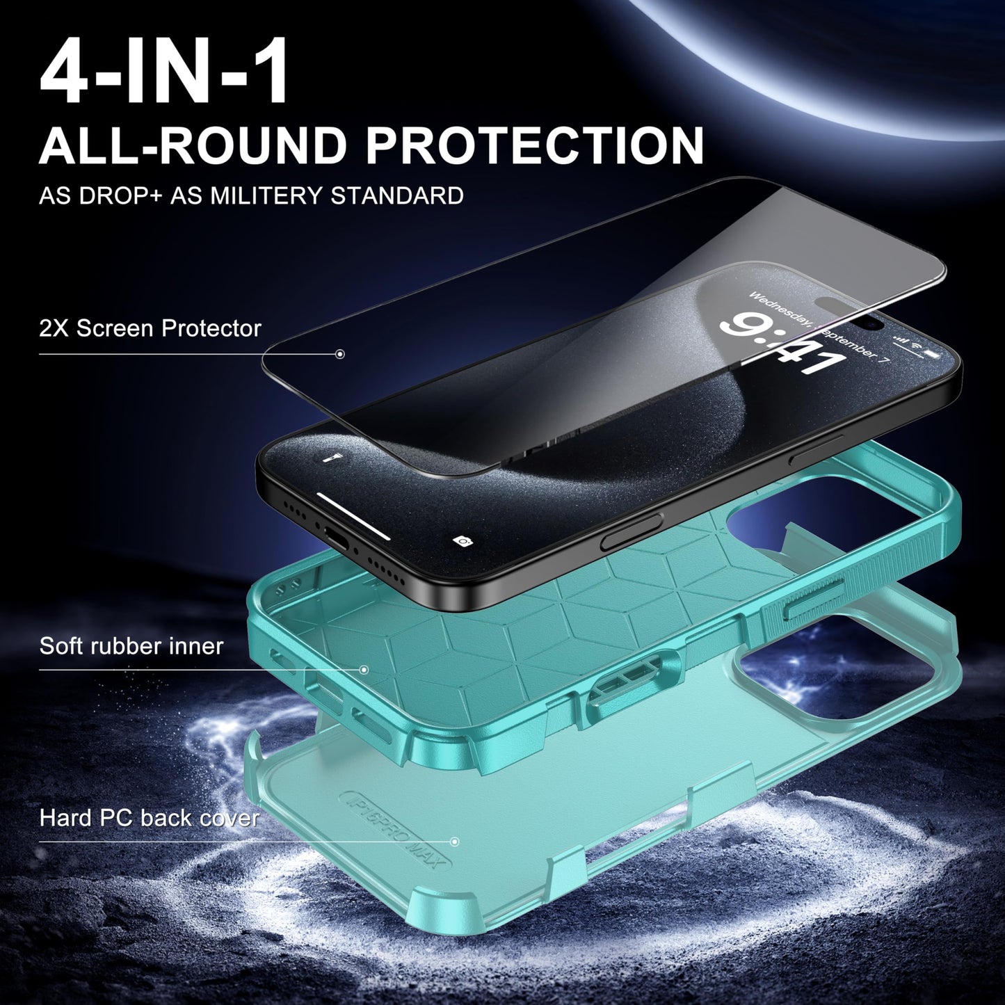 Magnetic for iPhone 17 Air Case [Compatible with MagSafe] [Shockproof] [Heavy Duty Protection] Pocket-Friendly & Tough Non-Slip Protective Phone Cover for iPhone 17Air 6.6", Black WN420