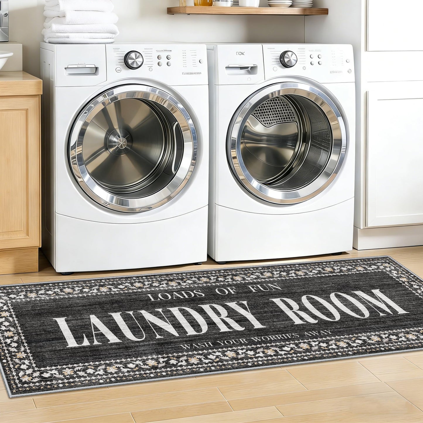 TOPRUUG 2x8 Kitchen Runner Rug: Non-Slip Kitchen Rugs Stain Resistant Kitchen Mats for Floor Low-Pile Carpet for Sink Soft Kitchen Runners Non Skid Washable 8 ft Mat Home Decor 2'x8' Beige BST202