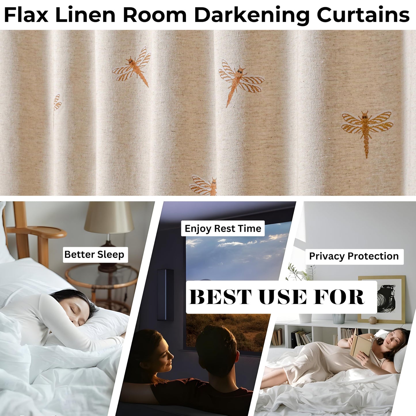 Bedding Craft Curtains 63 Inch Length - White Poly Cotton Slub Drapes with Tab Top, Set of 2, Ideal for Bedroom, Living Room, and Office_ 50x63 inch BST220