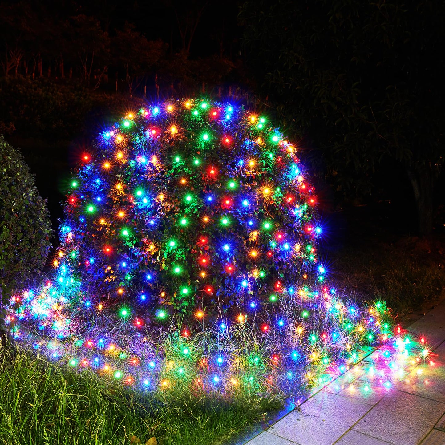 BlcTec Christmas Lights Outdoor 360 LED 9.8ft x 6.6ft Christmas Net Lights with 8 Modes RD12