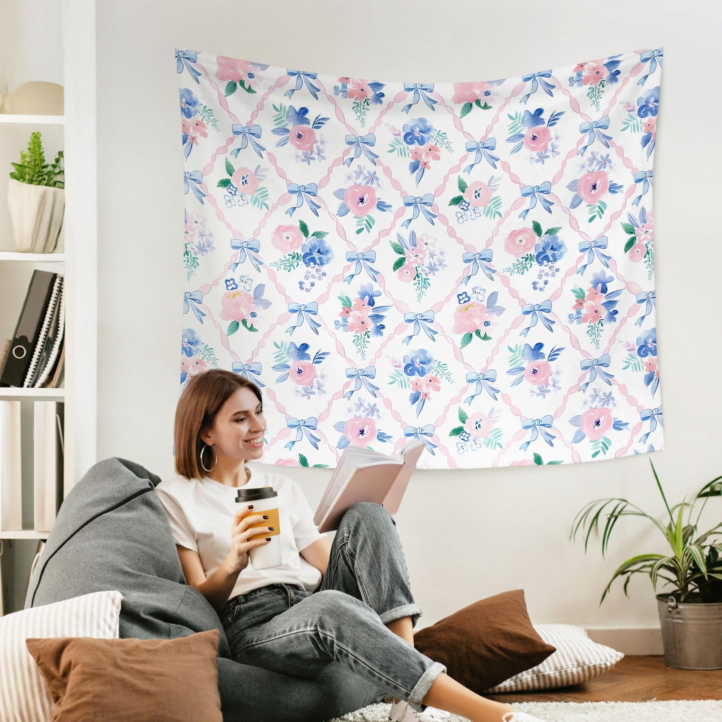 WARDOS Boho Rainbow Classroom Tapestry, Be Kind Motivational Tapestry Wall Hanging, Boho Pastel Rainbow Wall Blanket Decor for Classroom Kids Room Nursery Playroom, 50x60 Inch WN420