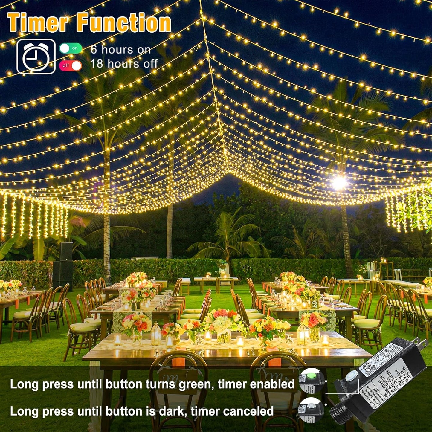 LED String Lights 165FT 500 LED Outdoor String Lights 102