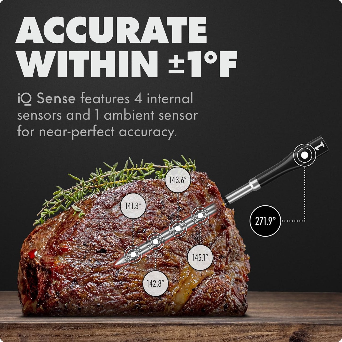 CHEF iQ Sense | Smart Wireless Meat Thermometer 2 Probes 73