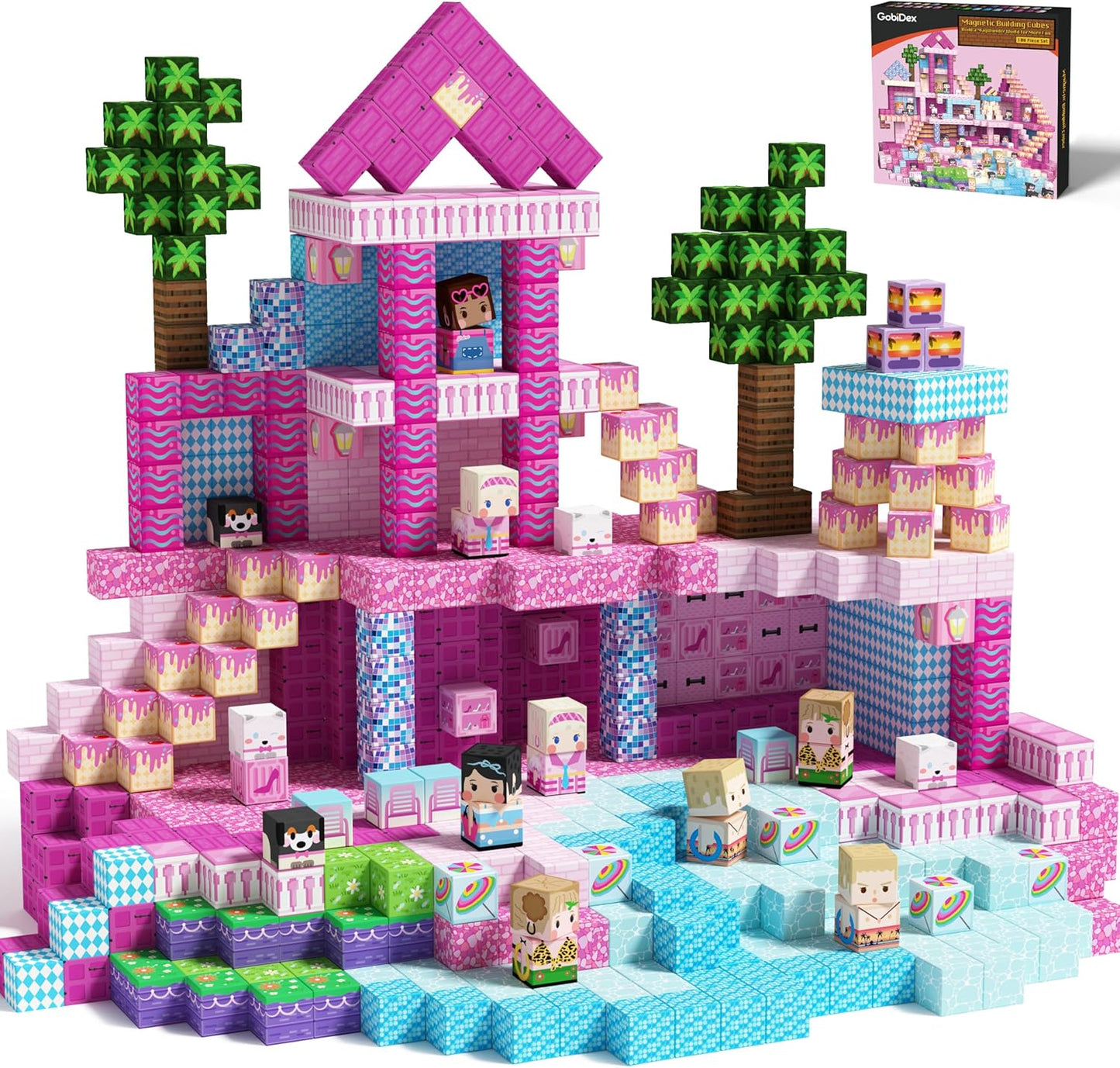 GobiDex Magnetic Building Cubes 100 Piece Set 67