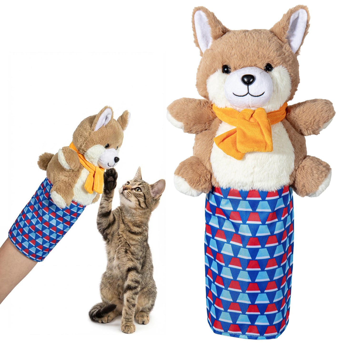 Cat Wrestling Glove Toy | Karate Kitty Puppet with Built-in Catnip N27