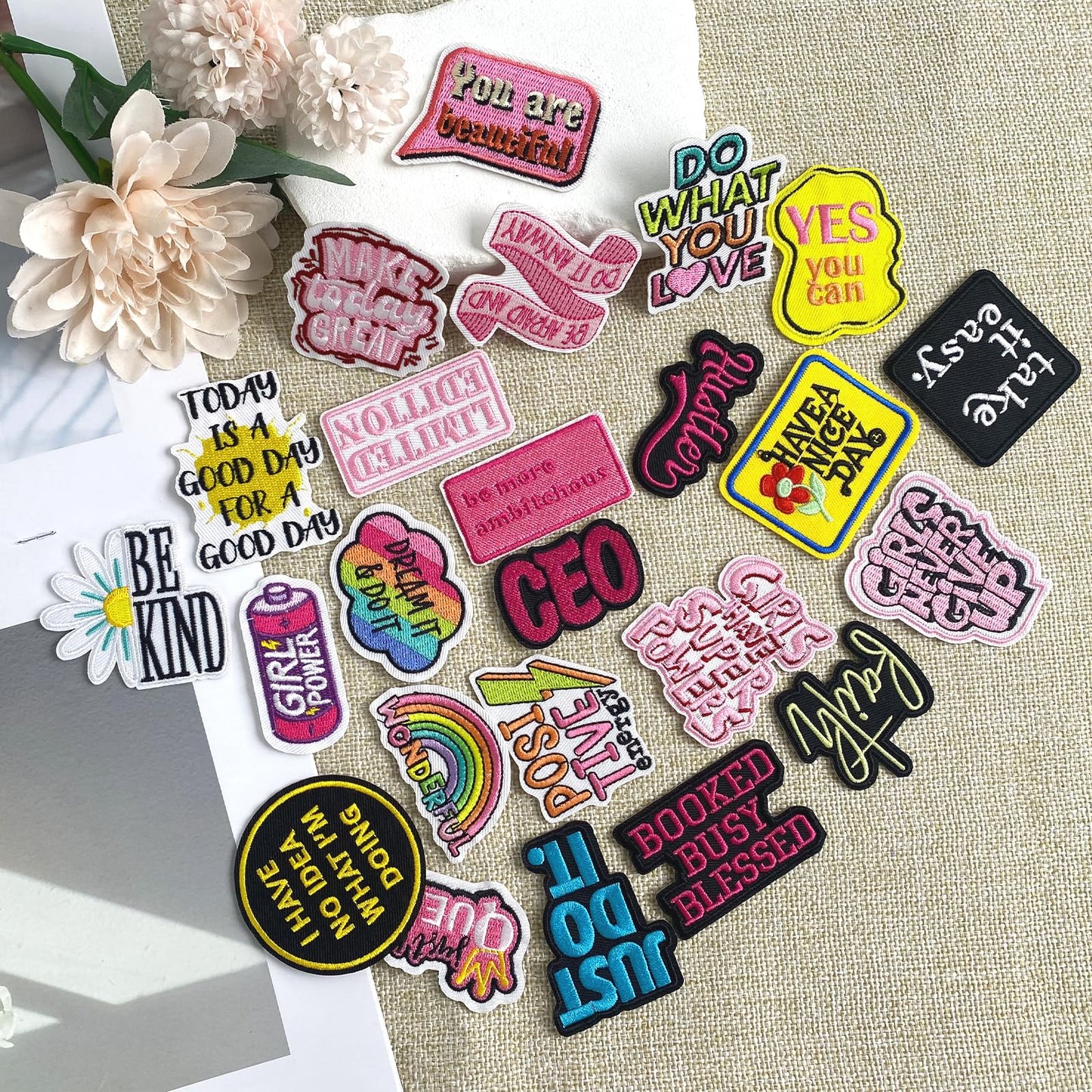 32Pcs Christmas Iron on Patches, Christmas sew on Patches for Clothing, Hats, Backpacks, Jackets, and Bags BST326H