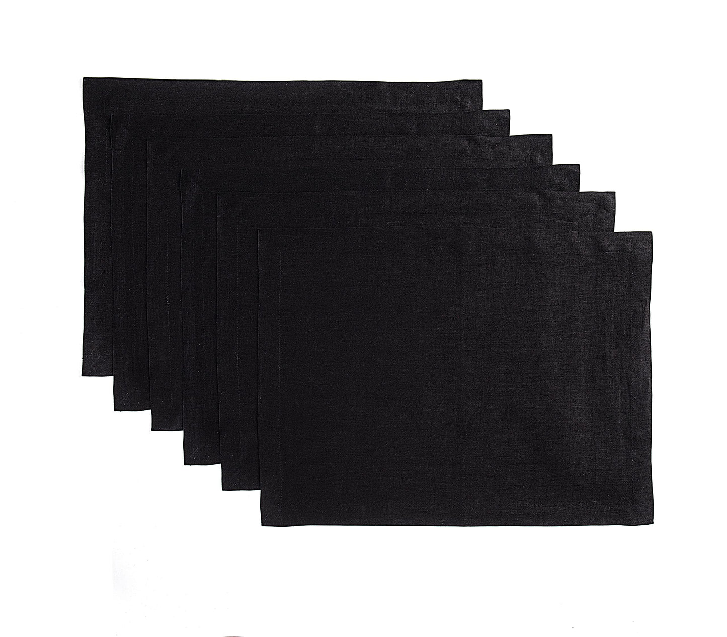 Solino Home 100% Linen Square Placemats White, Fete 14 x 14 in, Set of 4 | Square Table Mats square place settings for daily and festive dining; neatly mitered corners; Pure Linen; OEKO-TEX Certified BST326SOLH