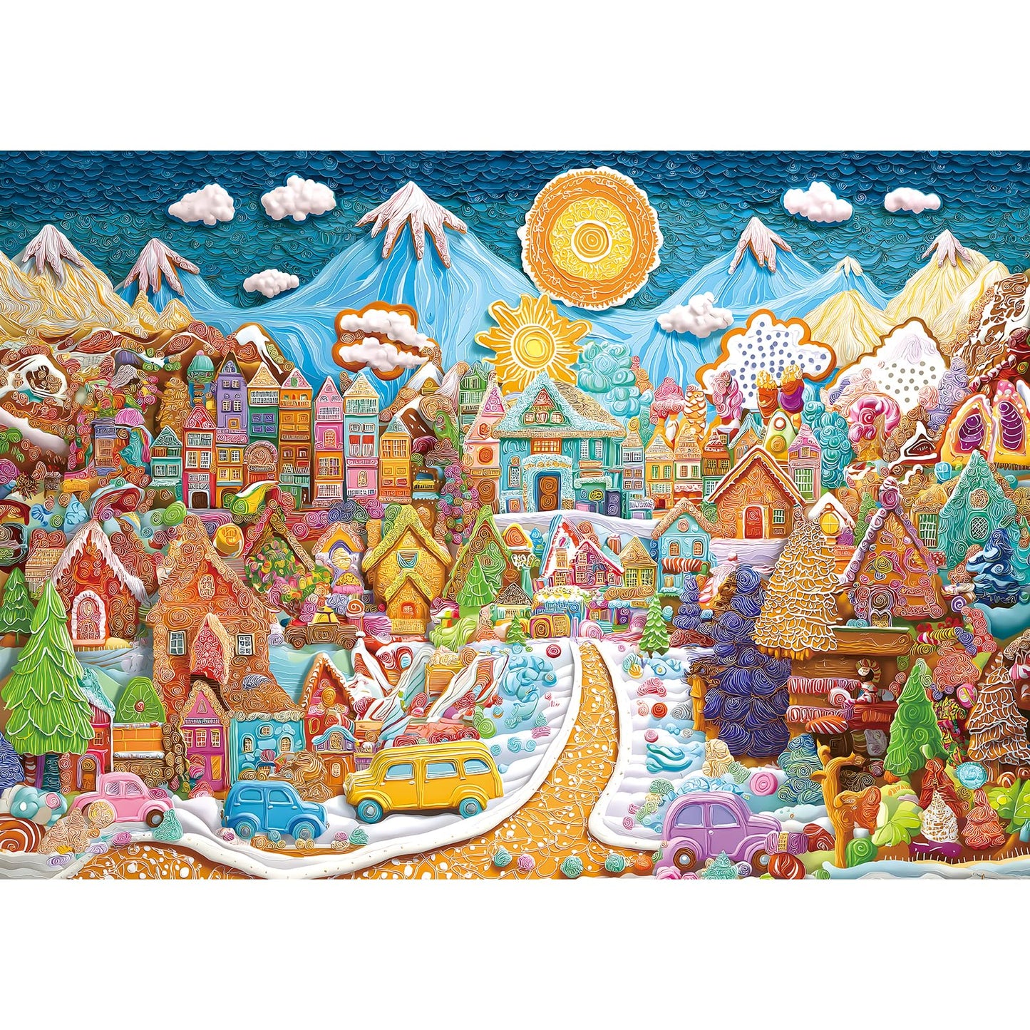 Halloween Puzzle 1000 Pieces for Adults Spooky Scarecrow Farm | Jigsaw Puzzles 1000 Pieces Autumn Horror Spooky with Pumpkin & Ghost Truck for Party Game Night, Dust-Free, 27.5"x19.7" WN420