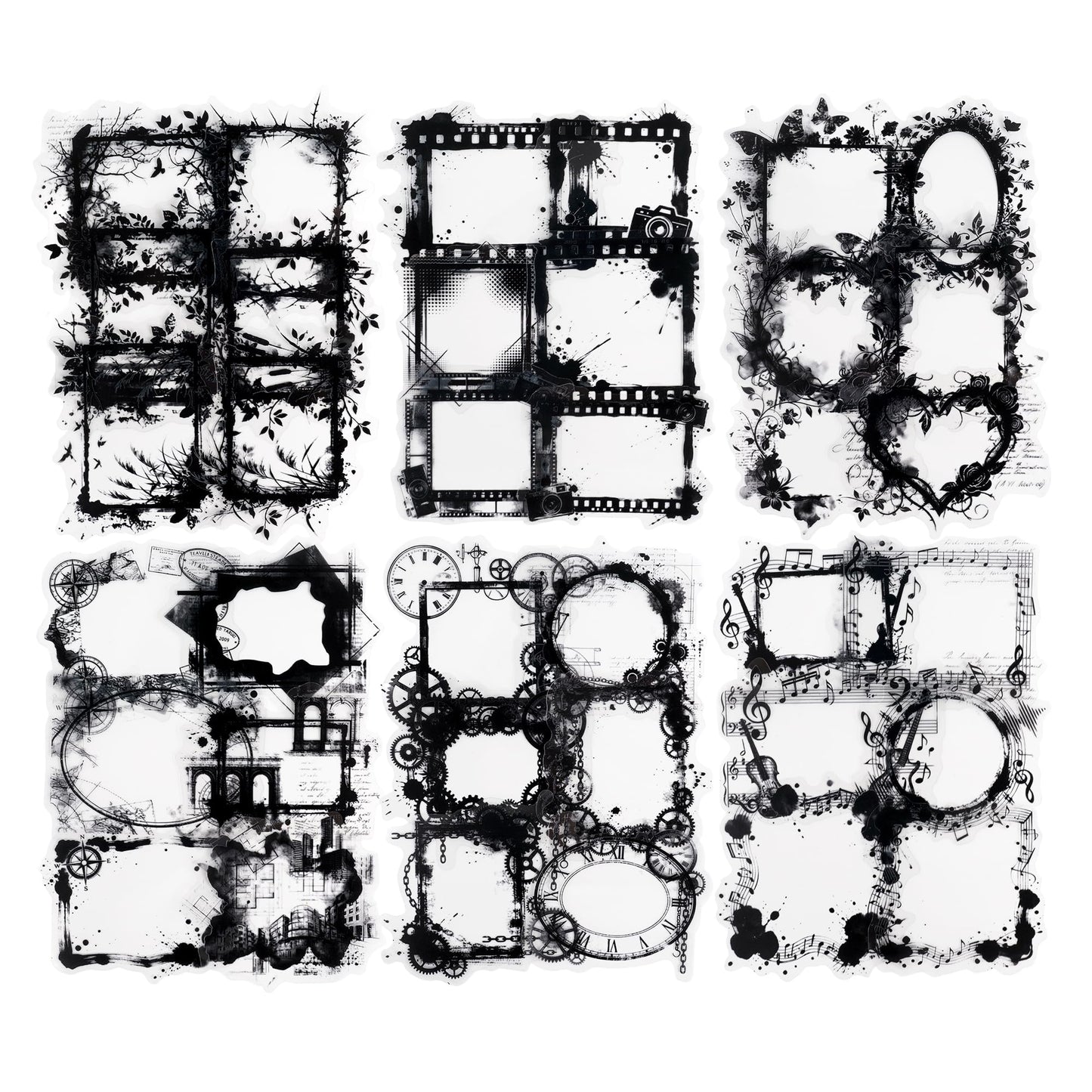 180 Pcs Clear Loop Arrow PET Stickers for Scrapbook Journal BST202