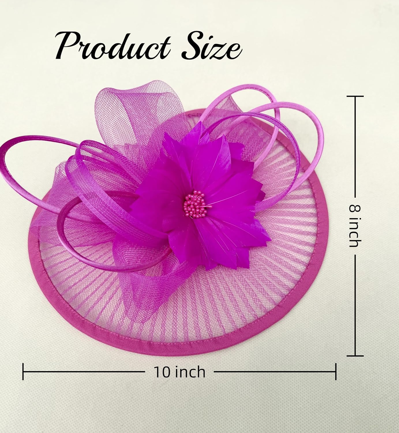SAFERIN Elegant Women's Fascinator Hat with Veil and Feather Hair Clip Headpiece for Weddings Tea Party WN420