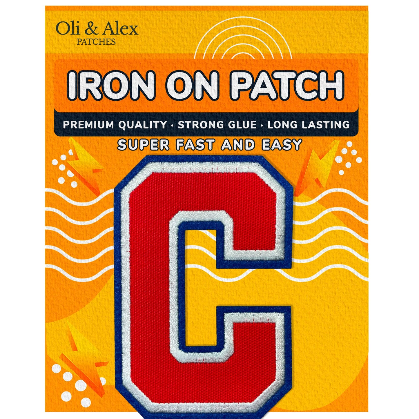 Iron On Letters Patches Premium Quality - Letter for Clothing - Varsity Patch Transfer for Clothes - Embroidered Letters Patches for Jersey Jackets - Sew on Appliques Red BST220