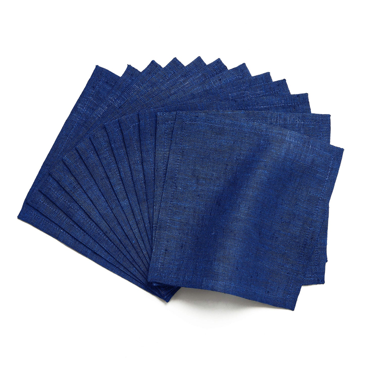 Solino Home 100% Linen Cocktail Napkins Black, Athena 6 x 6 in, Set of 12 | Small Cloth Napkins for cocktails, beverages, coasters and appetizer serving, Chambray Black, Pure Linen, OEKO-TEX Certified BST326SOLH