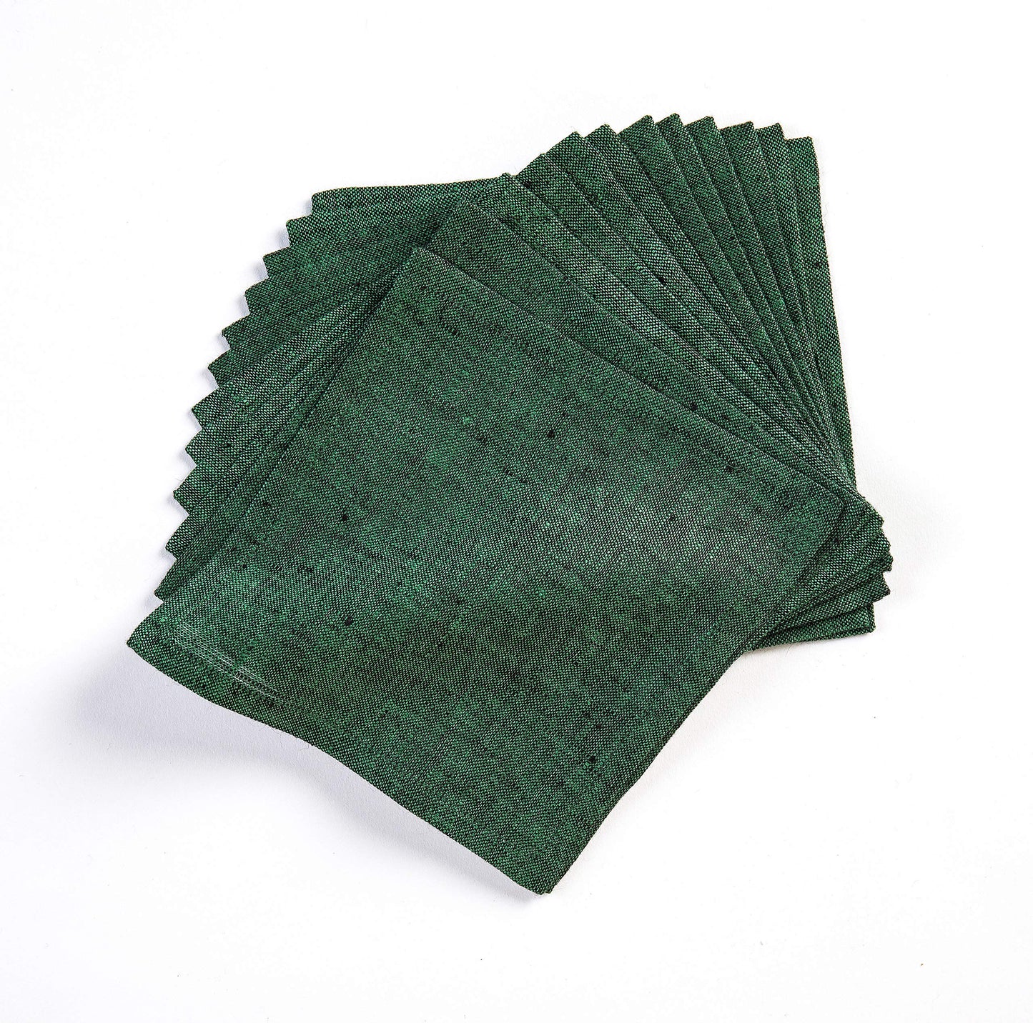 Solino Home 100% Linen Cocktail Napkins Black, Athena 6 x 6 in, Set of 12 | Small Cloth Napkins for cocktails, beverages, coasters and appetizer serving, Chambray Black, Pure Linen, OEKO-TEX Certified BST326SOLH