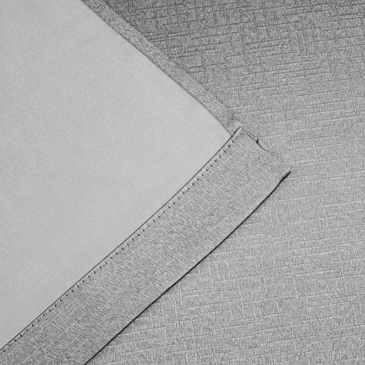 Bujasso Gray Jacquard Blackout Window Curtain Panels, 54" Wx84 Lx2 | Back Tab Rod Pocket with Magnetic Tiebacks,Thermal Insulated,85% Room Darkening Light Blocking Drapes for Bedroom Living Room BST326H