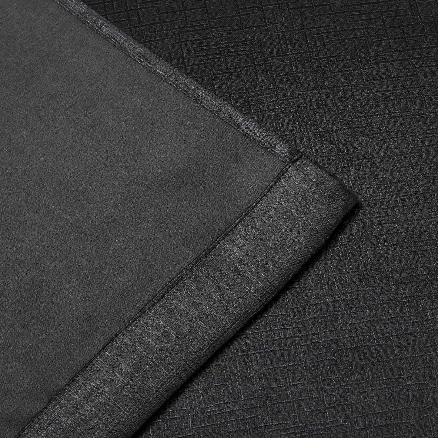 Bujasso Gray Jacquard Blackout Window Curtain Panels, 54" Wx84 Lx2 | Back Tab Rod Pocket with Magnetic Tiebacks,Thermal Insulated,85% Room Darkening Light Blocking Drapes for Bedroom Living Room BST326H