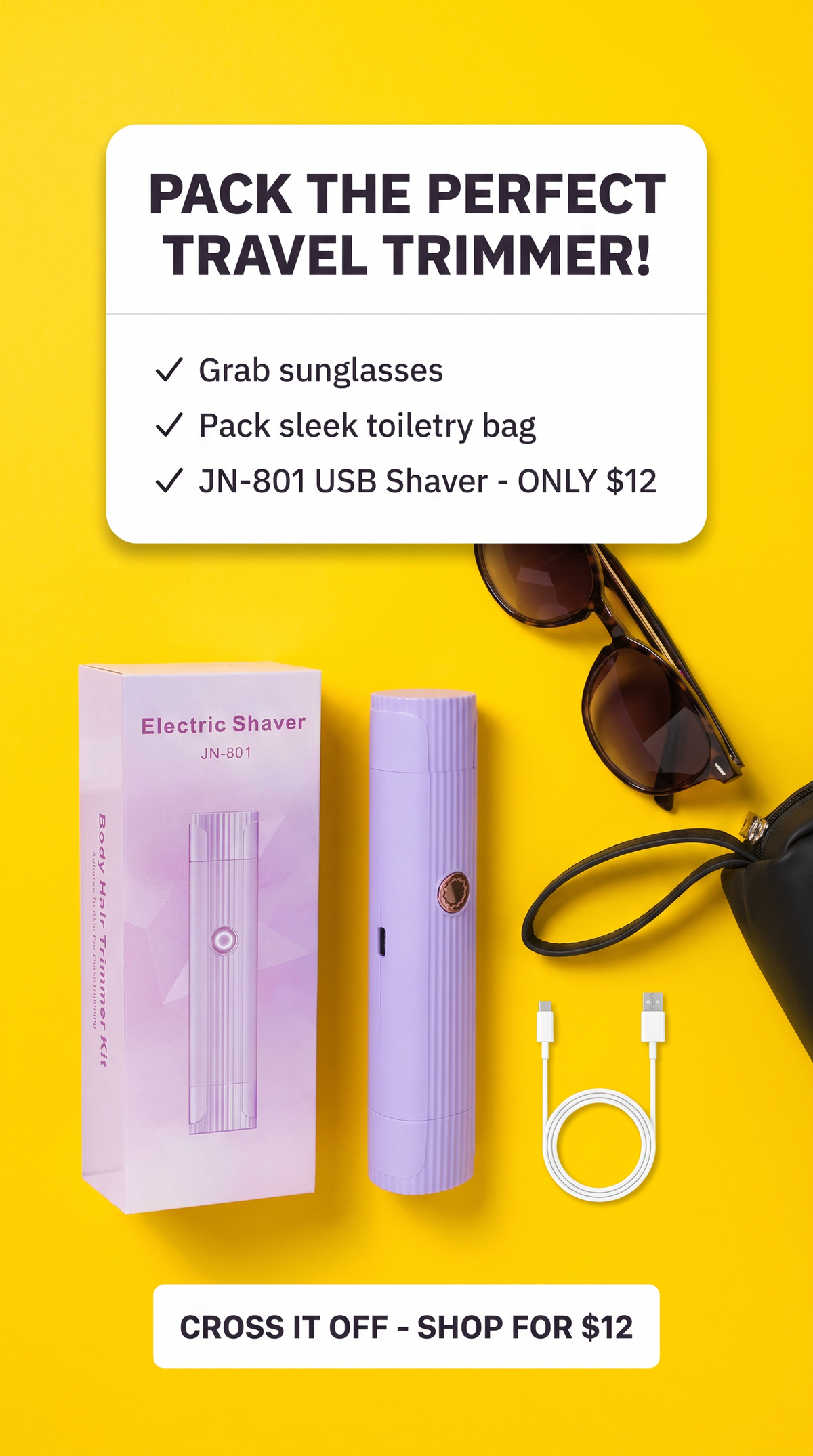JN-801 Electric Body Hair Trimmer BSS