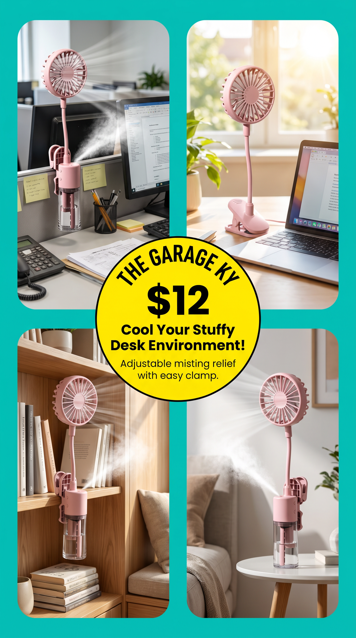 Portable Desk Fan with Mist BSS
