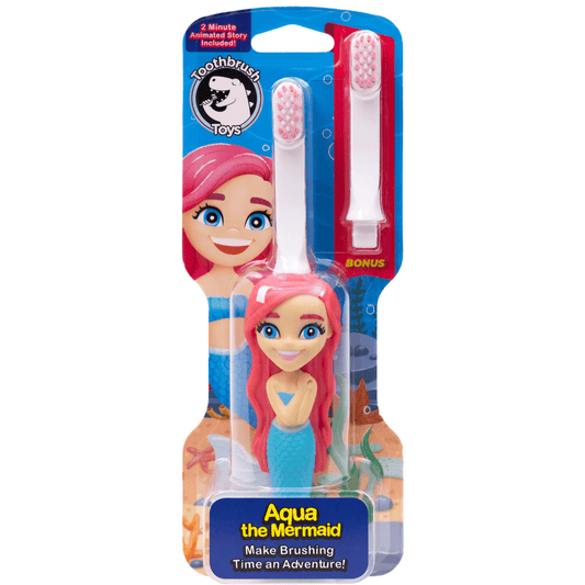 Aqua the Mermaid Toothbrush for Kids With Toy Fun-0