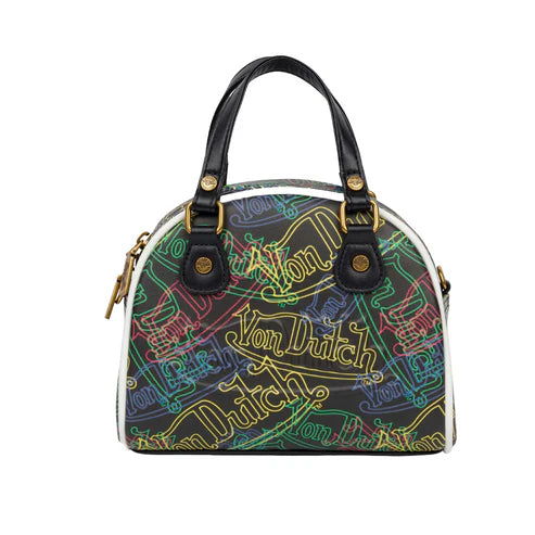 Von Dutch Neon Multi-Logo Bowling Bag