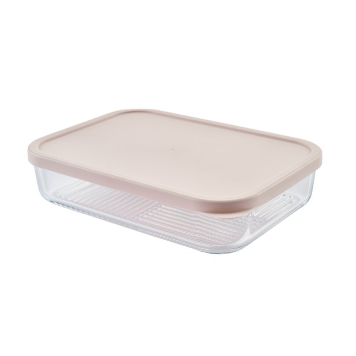 Container Culture 4-Piece Airtight Glass Food Storage Set with Lids, 40.57oz & 57.5oz Mixed Sizes - Berry Blush-2