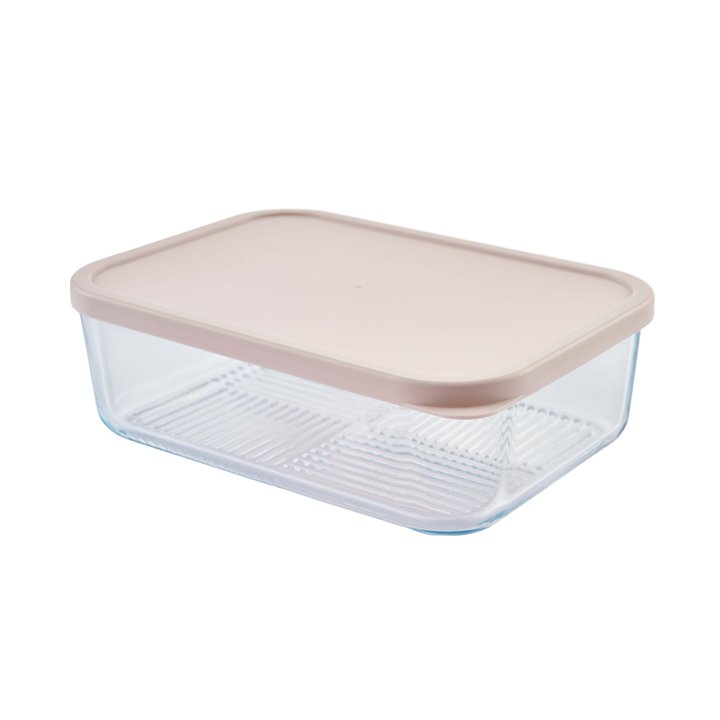 Container Culture 4-Piece Airtight Glass Food Storage Set with Lids, 40.57oz & 57.5oz Mixed Sizes - Berry Blush-1