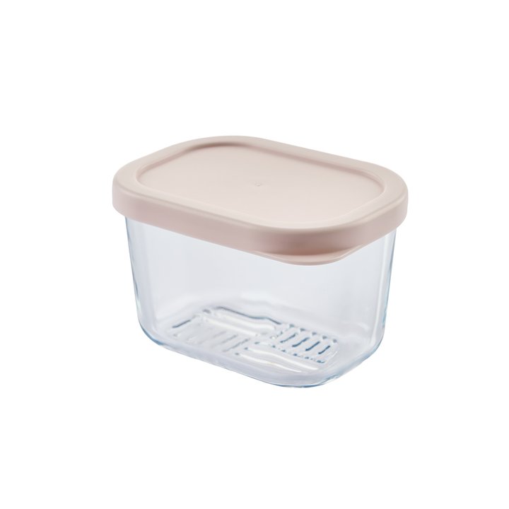 Container Culture 6-Piece Airtight Glass Food Storage Containers with Lids, 3 x 10.5oz - Berry Blush-1