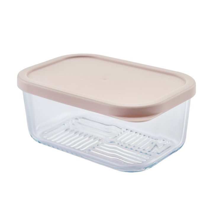 Container Culture 6-Piece Airtight Glass Food Storage Containers with Lids, 3 x 25.4oz - Berry Blush-1