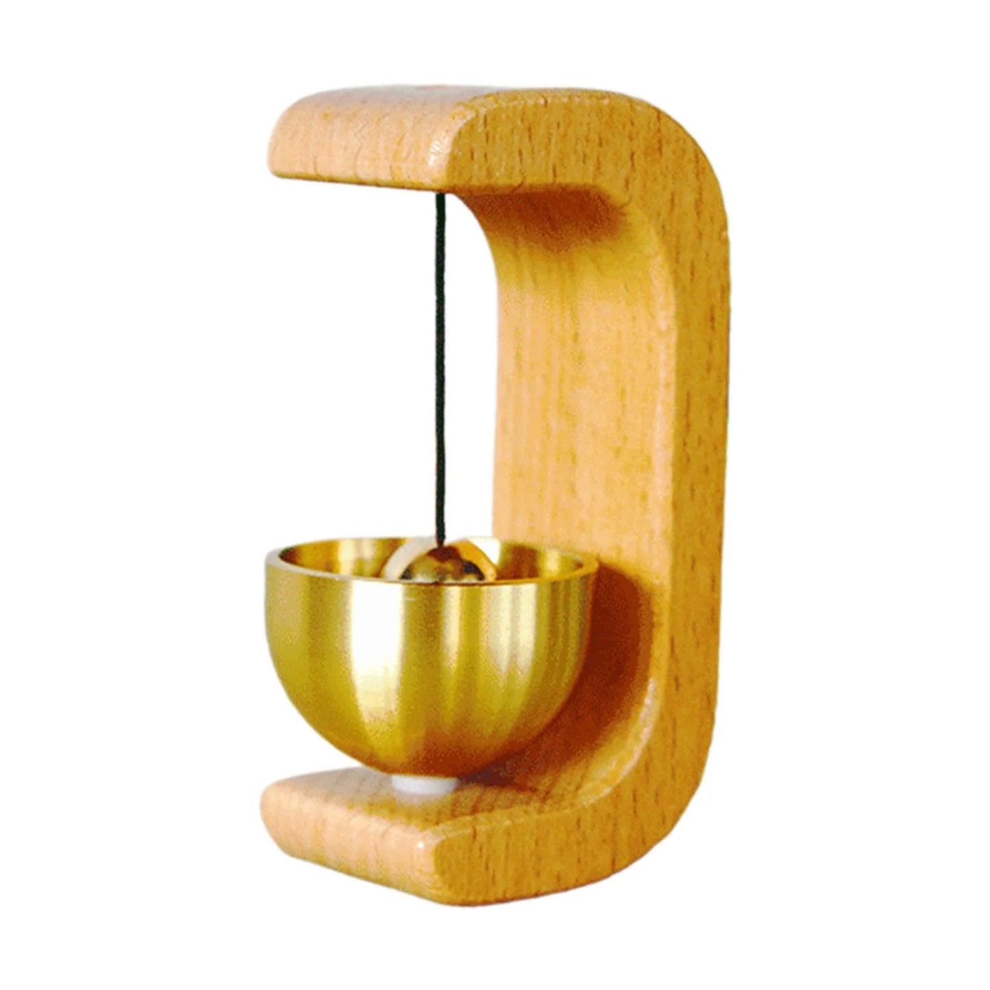 Baoblaze Wooden Door Bell Wind Chime Ornament Brass Bell for Barn Door 16
