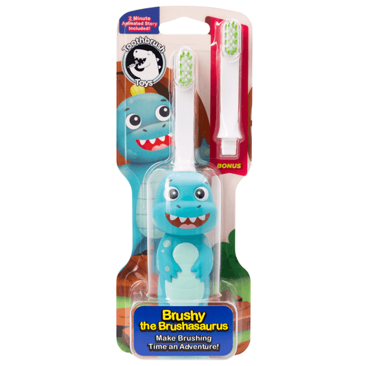Brushy the Brushasaurus Dinosaur Toothbrush for Kids – Fun Brush Toy-0