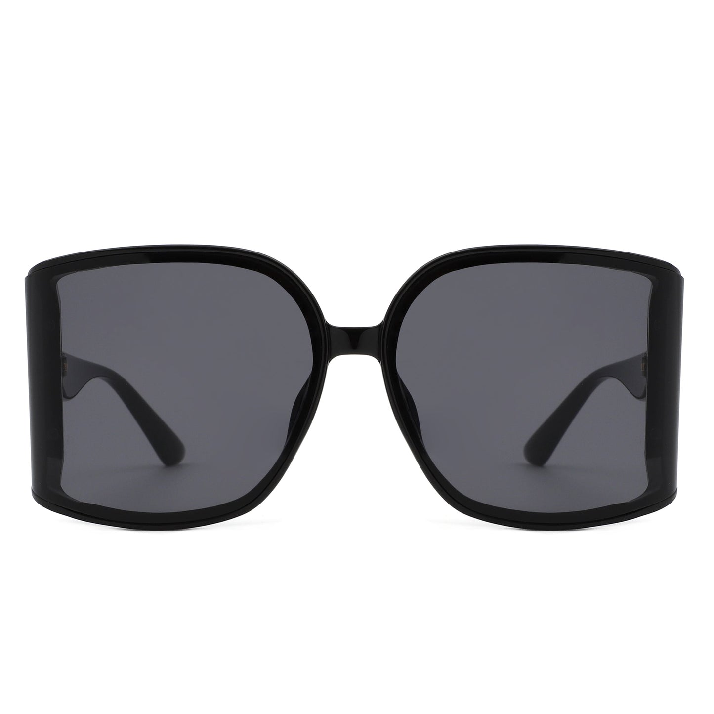 Jolt - Oversized Butterfly Square Curved Lens Sunglasses