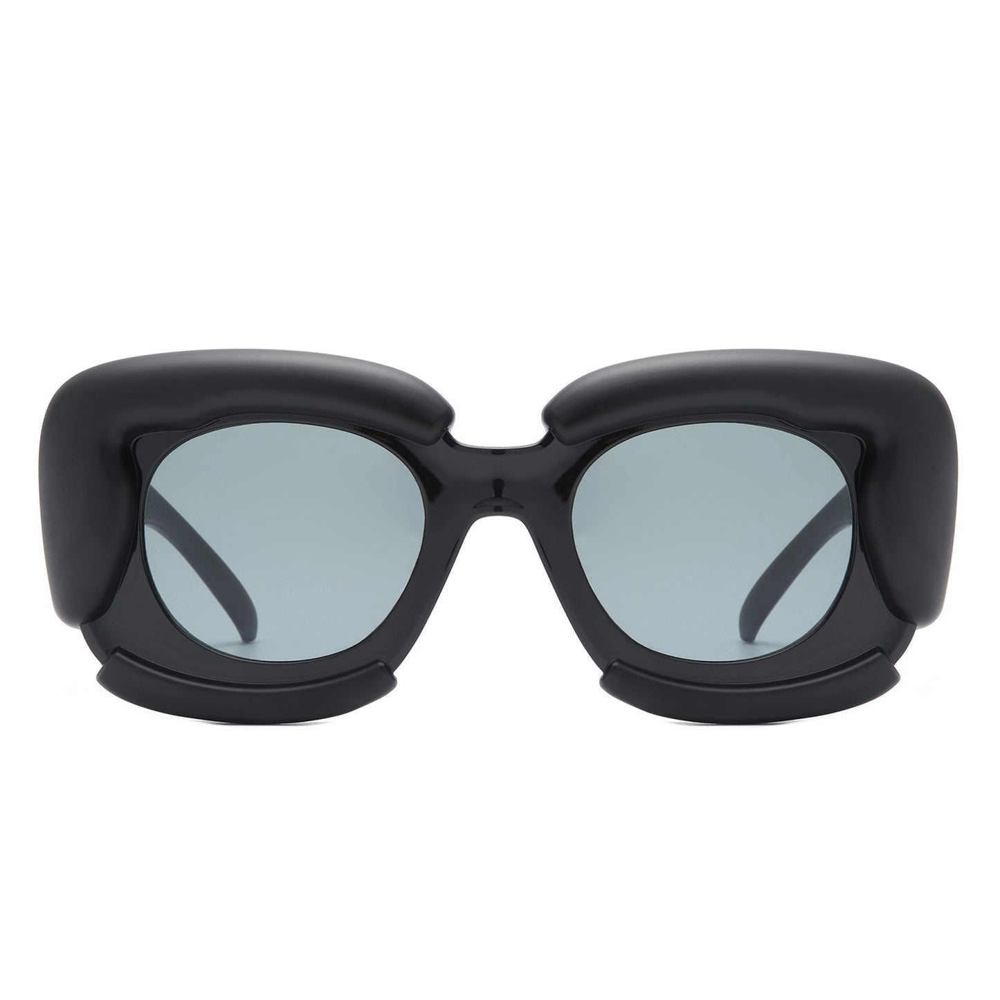 Twirl - Square Geometric Irregular Chunky Fashion Futuristic Sunglasses