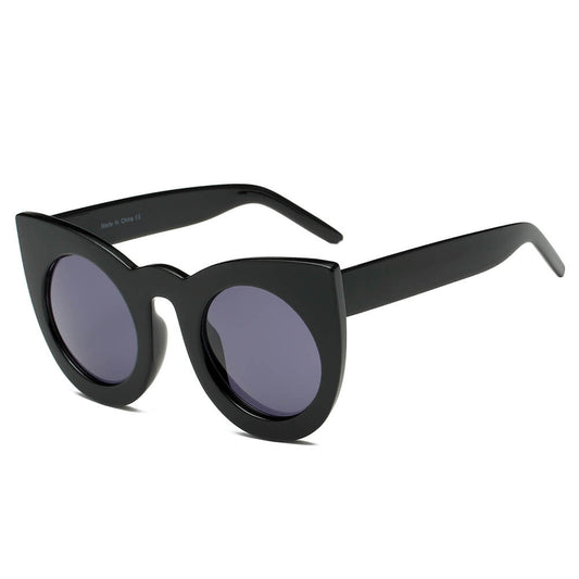 Hinton - Women Round Cat Eye Oversize Sunglasses
