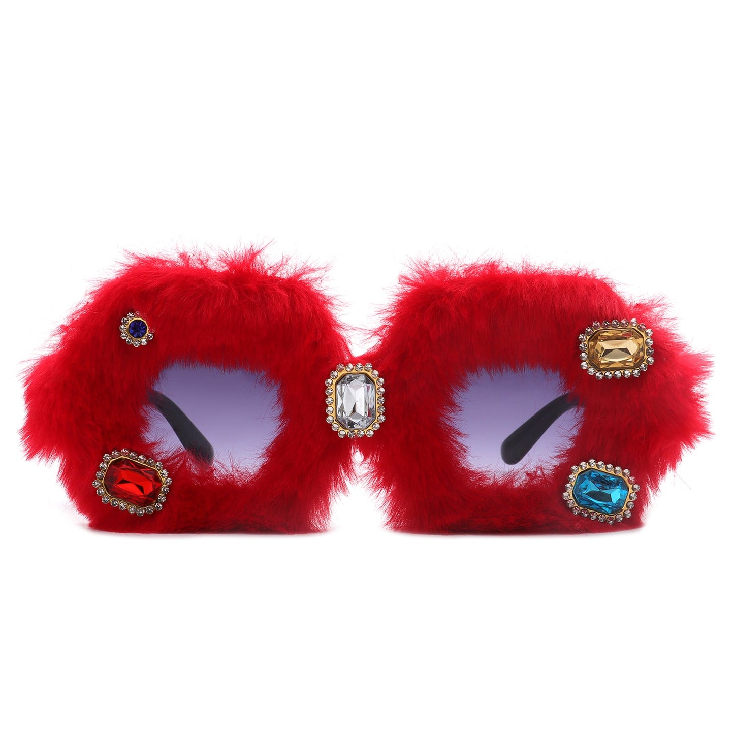 Oswil - Oversized Luxury Party Fur Square Women's Sunglasses