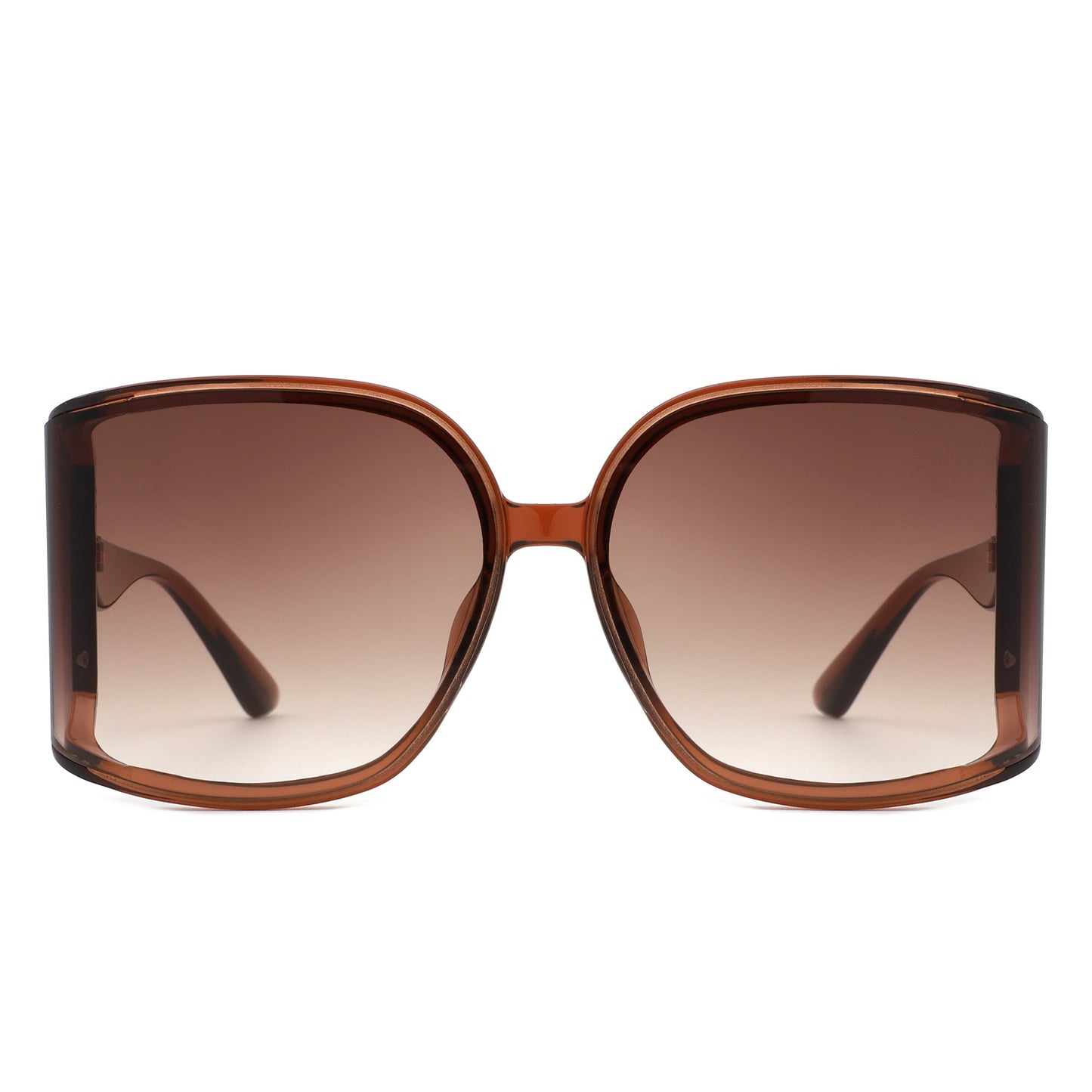 Jolt - Oversized Butterfly Square Curved Lens Sunglasses