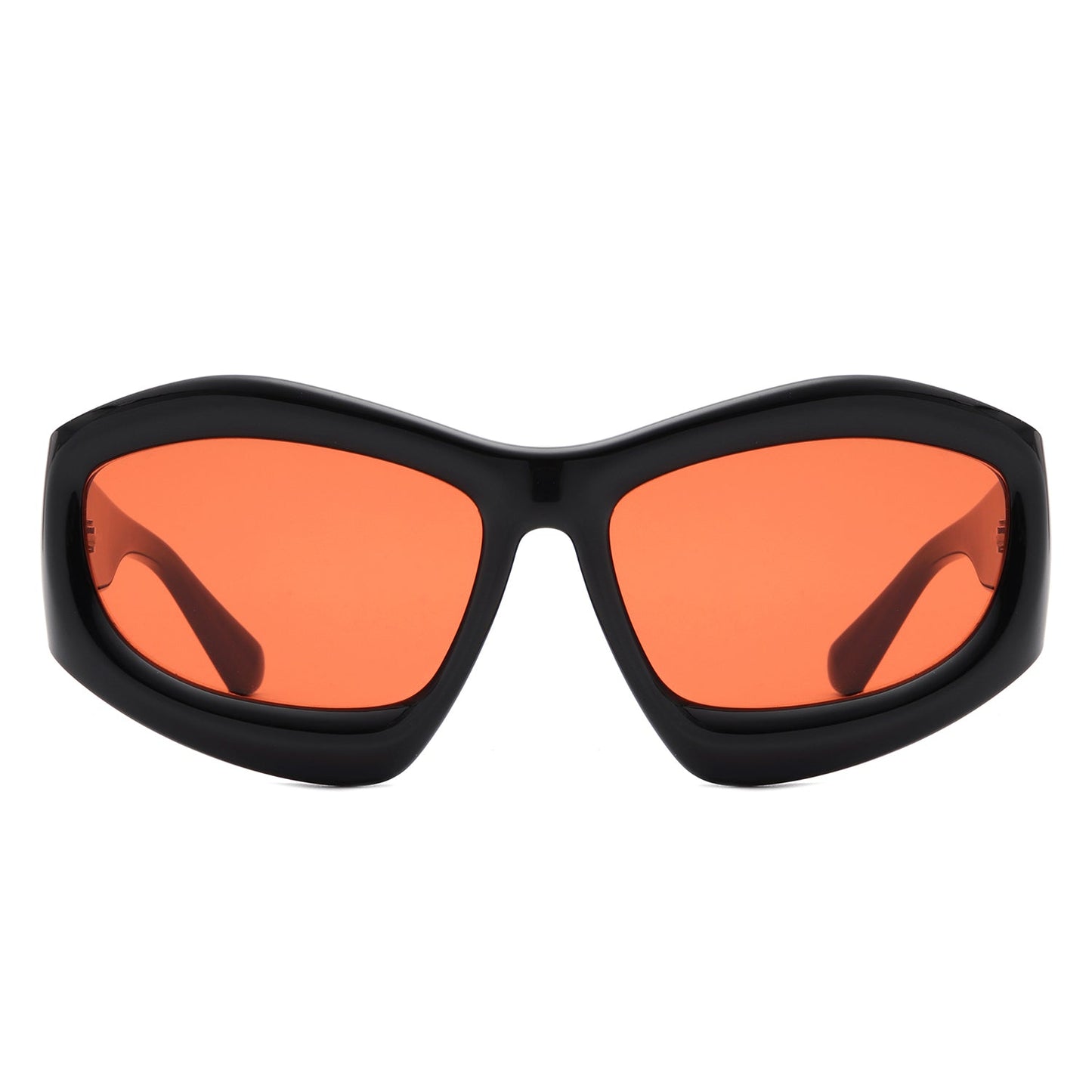 Xaron - Geometric Square Tinted Oversize Chunky Fashion Sunglasses