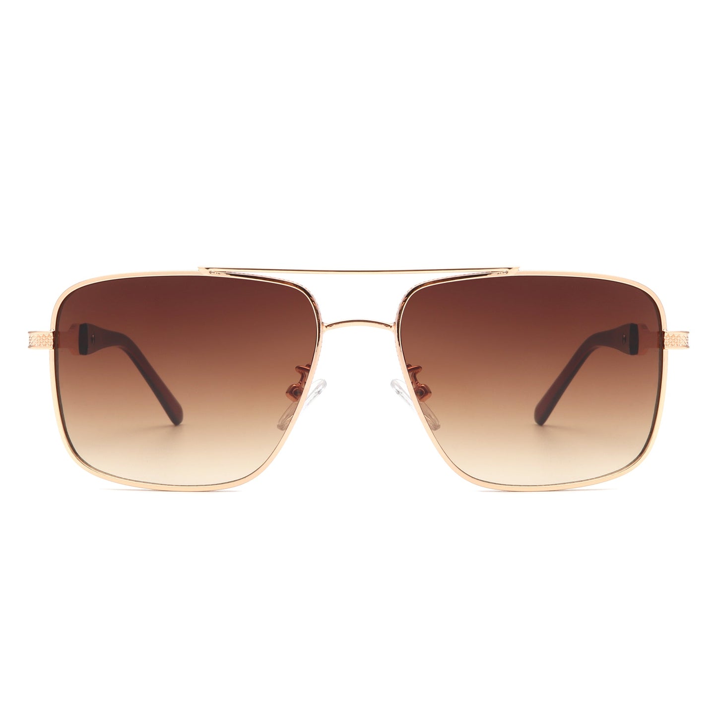 Drift - Square Flat Top Tinted Brow-Bar Fashion Sunglasses