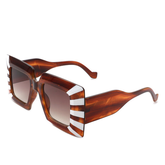 Caelum - Oversized Flat Top Square Women's Sunglasses-0
