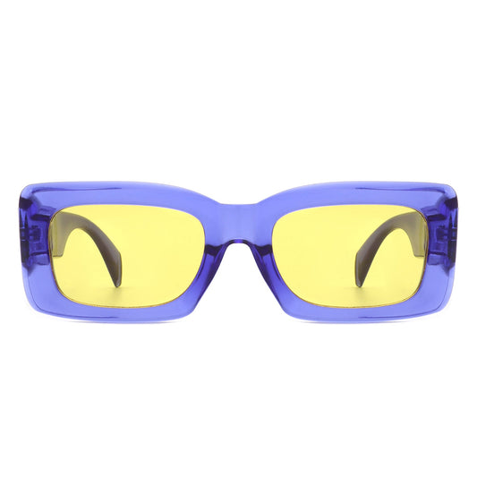 Ublaeso - Retro Square Thick Frame Luxury Fashion Sunglasses