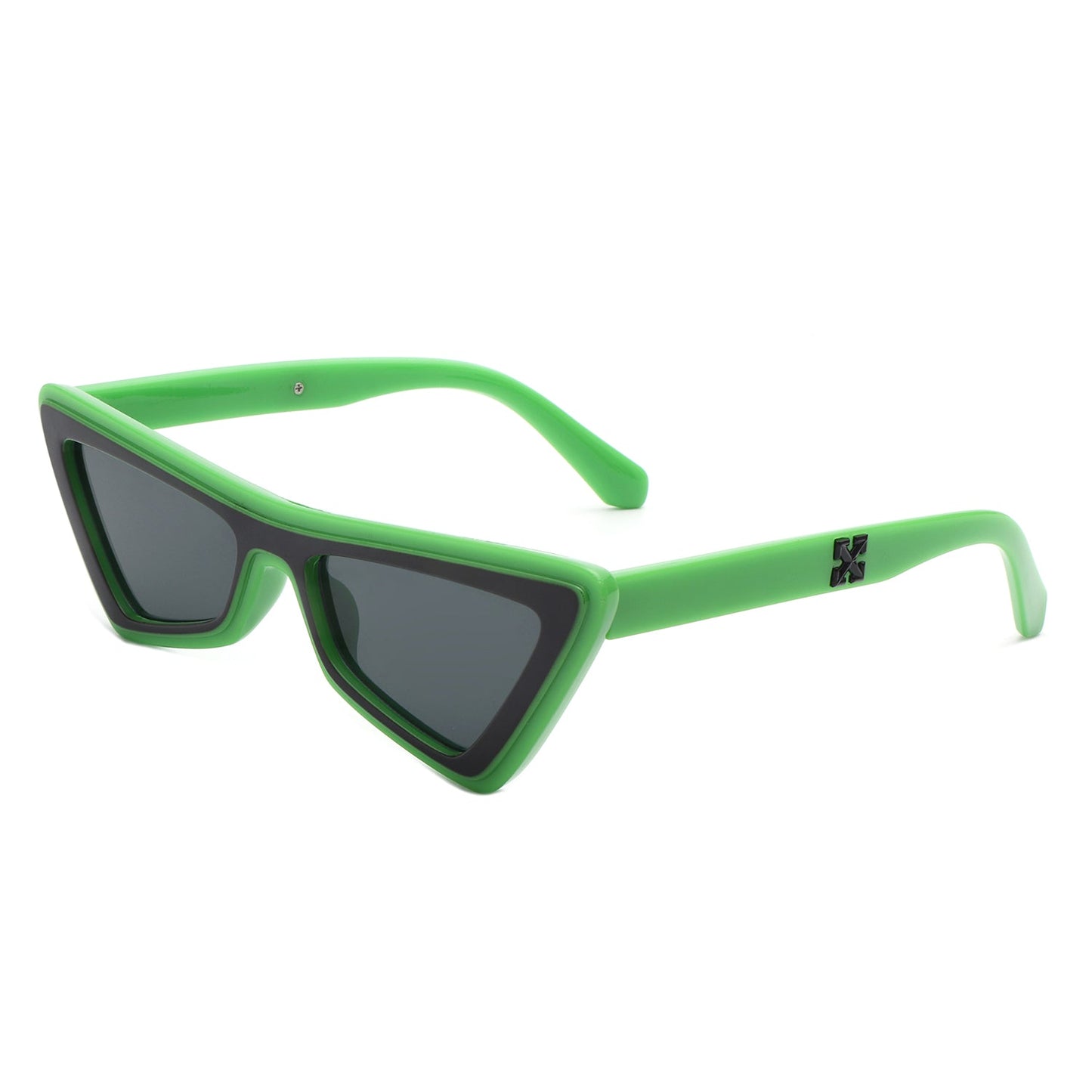 Sublar - Retro Triangle Fashion Colorful Cat Eye Women Sunglasses