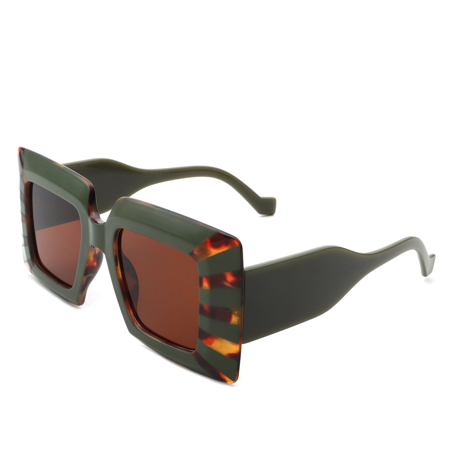 Caelum - Oversized Flat Top Square Women's Sunglasses-4