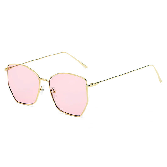 Cardiff - Women Oversize Geometric Metal Fashion Sunglasses
