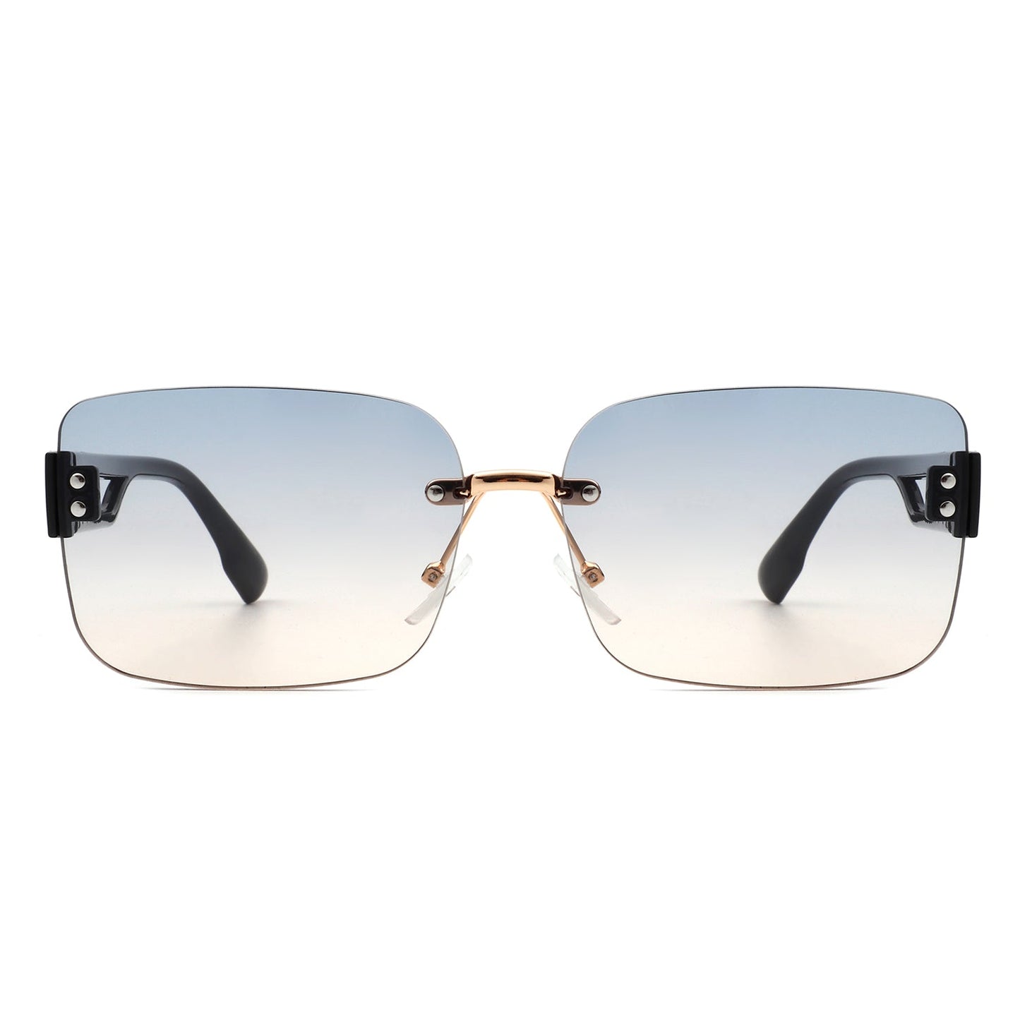 Dreamsea - Rectangle Classic Rimless Square Retro Tinted Fashion Sunglasses