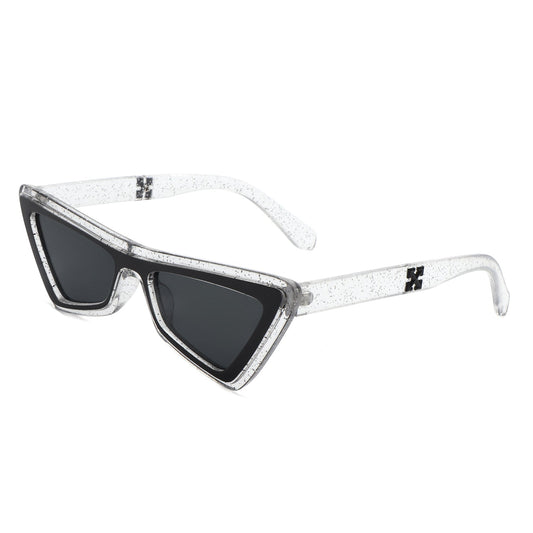 Sublar - Retro Triangle Fashion Colorful Cat Eye Women Sunglasses