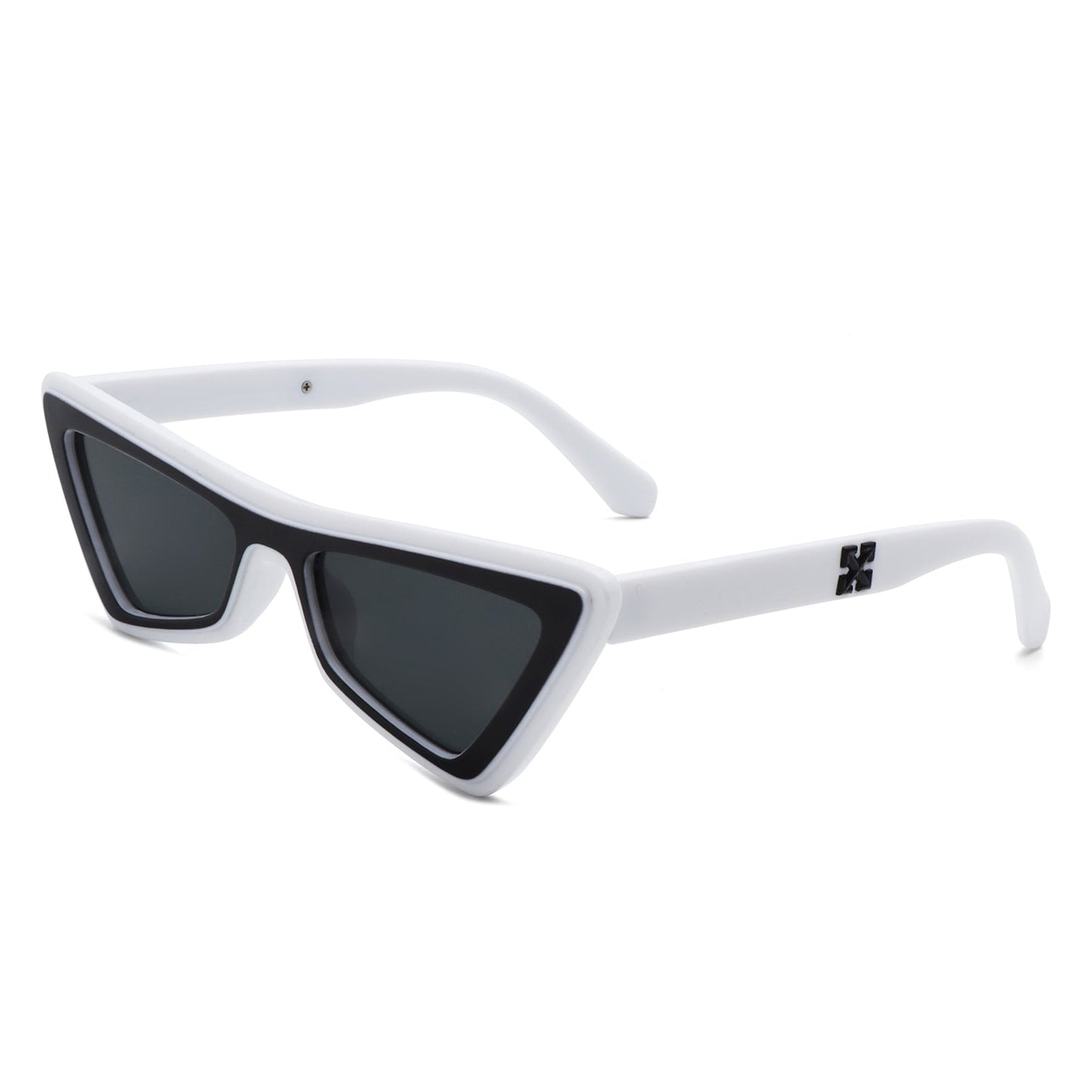 Sublar - Retro Triangle Fashion Colorful Cat Eye Women Sunglasses