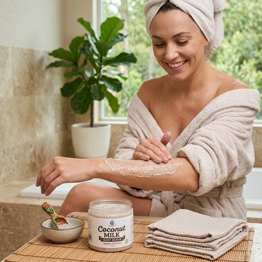 100% Natural Coconut Milk Body Scrub 14oz