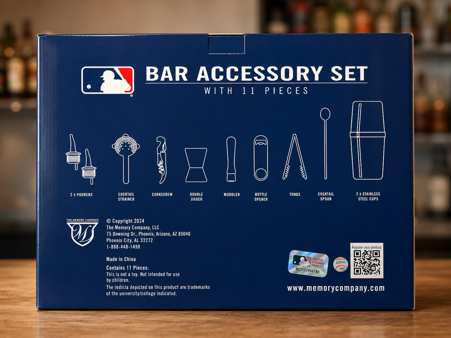 MLB Cincinnati Reds Stainless Steel Bar Accessory Set