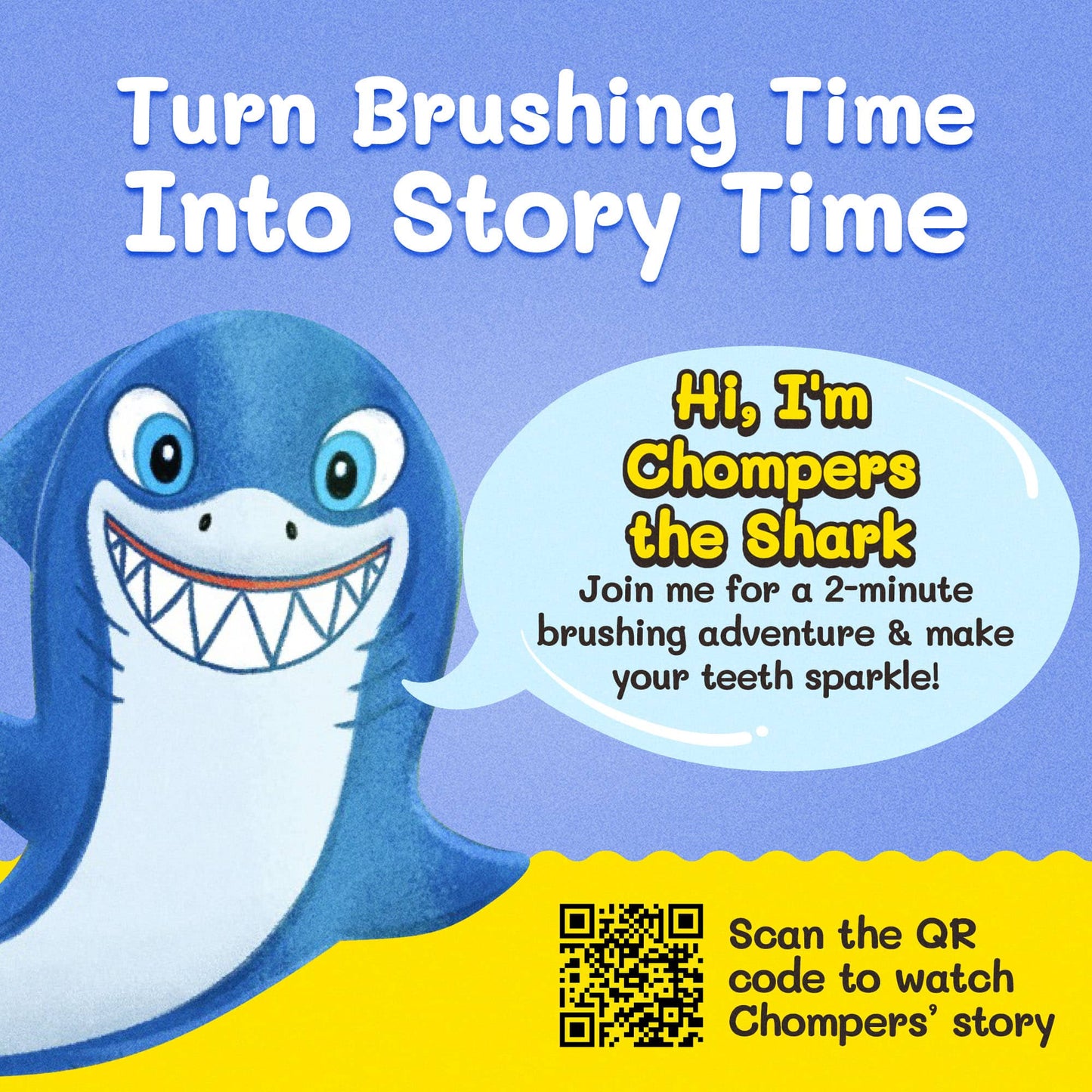 Chompers the Shark Toothbrush for Kids With Bonus Brush Head-2